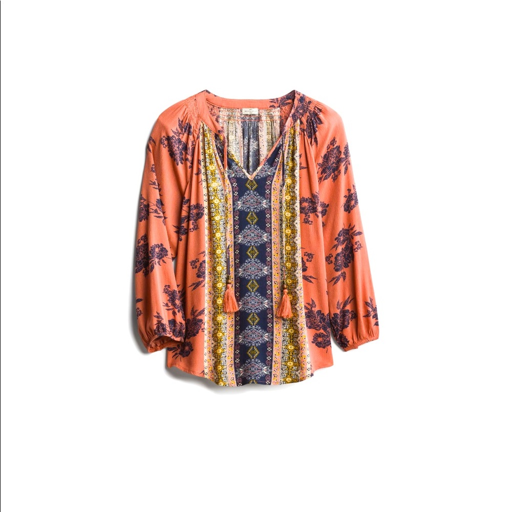 New coral and navy Mason and Belle Top